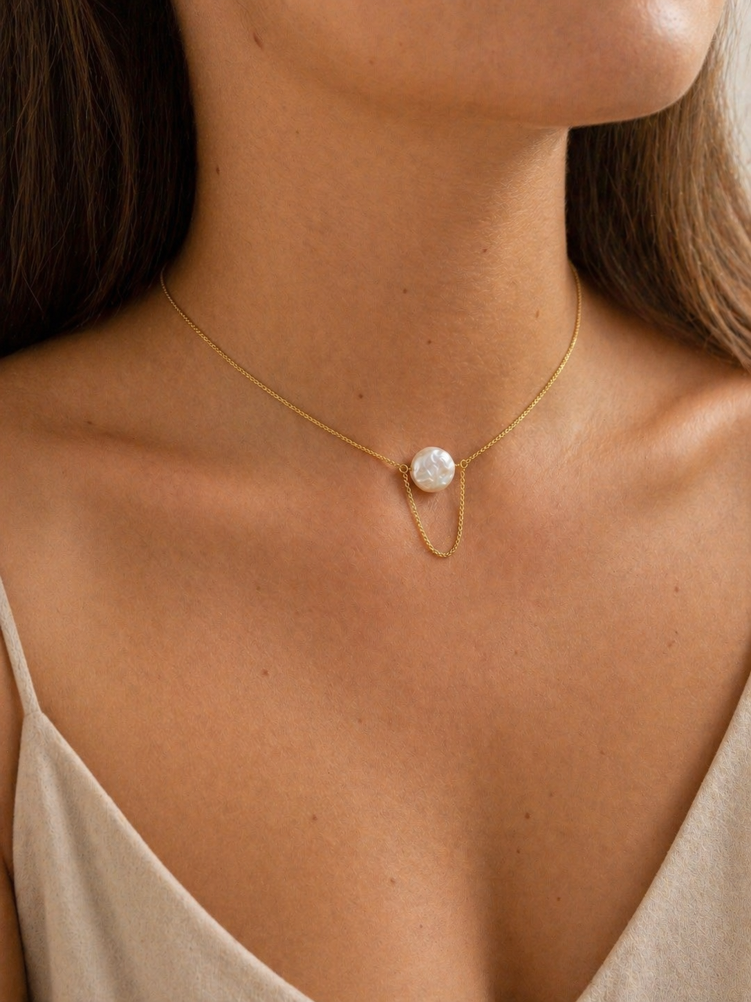 Collier ÉCUME 1 perle ￼